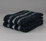 Žakárové uteráky s plastickým vzorom, 2 x 50 x 90 , biela + čierna, 50 x 90 cm