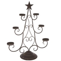 Bożonarodzeniowy świecznik metalowy Starlet, 37,5 x 48,5 x 15,5 cm