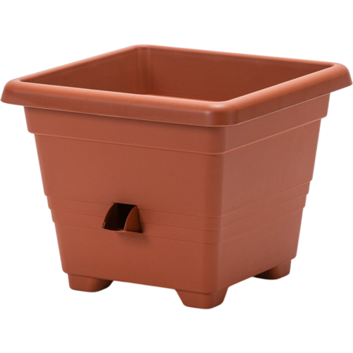 Plastia Bergamot önöntöző virágtartó 30 x 30 cm világosbarna