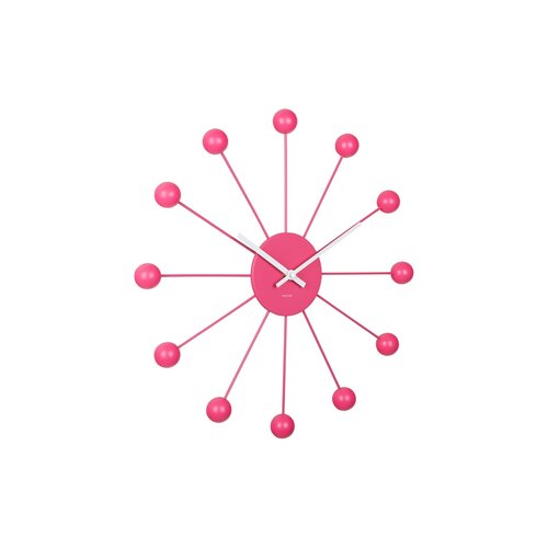 Karlsson 5977BP дизайнерські настінні годинникитемно-рожеві, діаметр 40 см