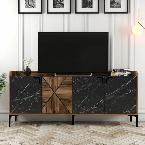 Venedik Walnut and Black Marble szekrény