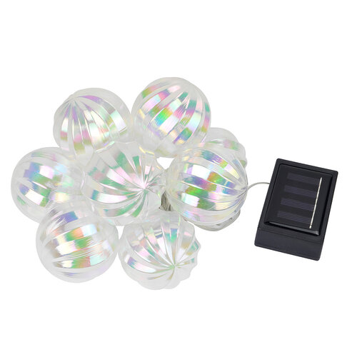 Sharks SA153 Solar-Weihnachtslichter Kugel,  10 LEDs, 2 m, IP44, warmes Weiß