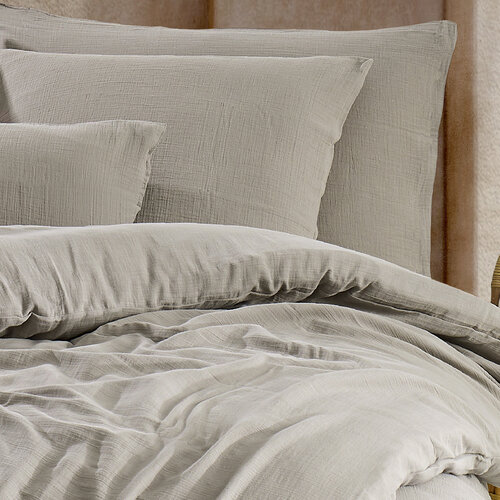 4Home Muslin posteljnina Sand, 220 x 200 cm, 2 kos 70 x 90 cm