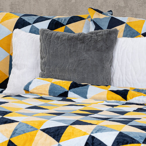 4Home Pościel mikroflanela Scandi triangle, 160 x, 160 x 200 cm, 70 x 80 cm