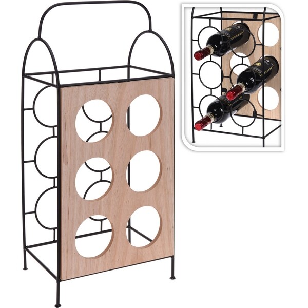 Stojan na 6 fliaš vína