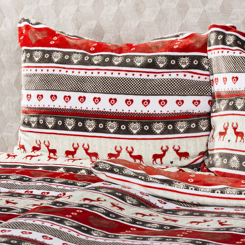 4Home Świąteczna pościel z mikroflaneli Winter, 160 x 200 cm, 2x 70 x 80 cm