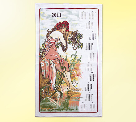 Textilný kalendár Panna 2011, viacfarebná, 50 x 70 cm