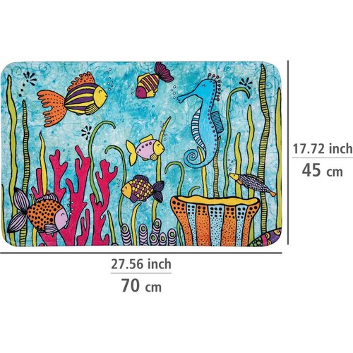 Covoraș de baie Wenko Ocean Rollin Art, 45 x 70 cm