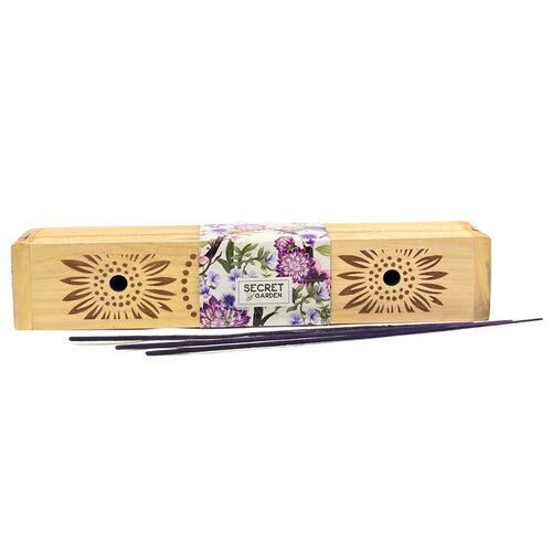 Arome  Secret garden cutie din lemn cu bețișoare parfumate Purple Haze, 10 bețișoare