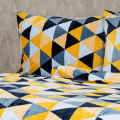 Lenjerie de pat din microflanel 4Home Scandi triangle, 140 x 200 cm, 70 x 90 cm