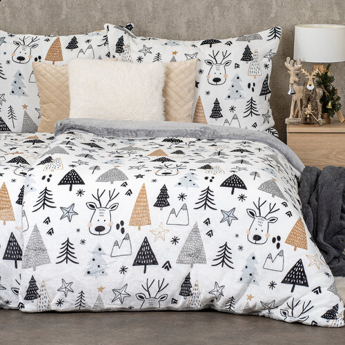 Lenjerie de pat din microflanel 4Home Nordic forest , 140 x 220 cm, 70 x 90 cm