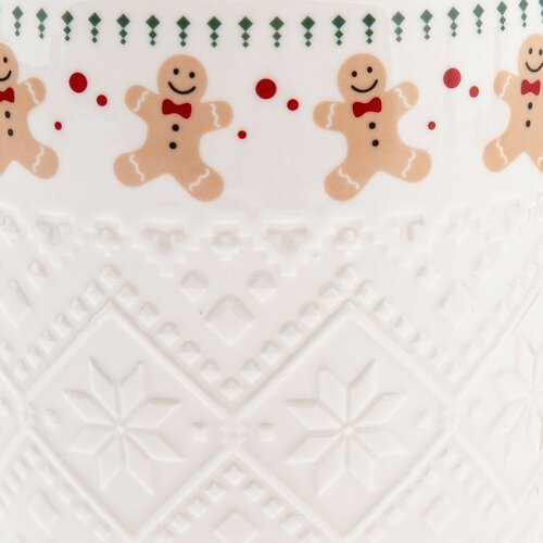 Porcelánový hrnek Pletený perníček 630 ml