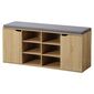 Kesper 15928 Suport pantofi cu scaun, decorstejar, 103 x 48 x 30,5 cm