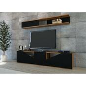 Televízny stolík s policou Tac Walnut and Black