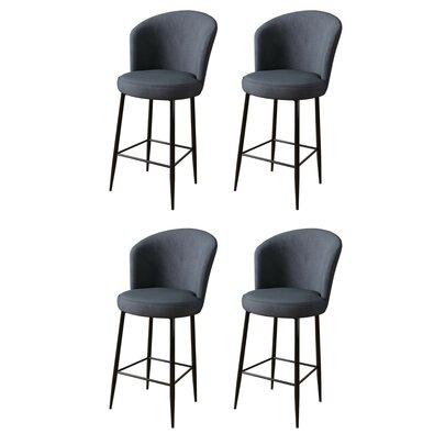 Barstuhl-Set Fora Anthracite, 4 Stück