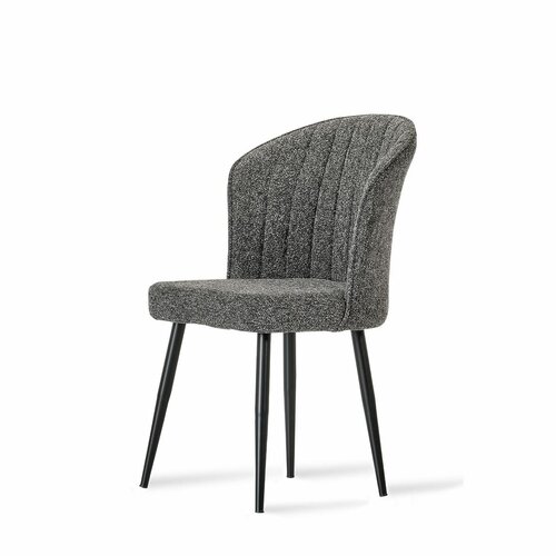 Zestaw krzeseł do jadalni Rubi Anthracite and Black, 2 szt.