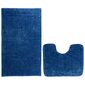 AmeliaHome Sada koupelnových předložek Bati tmavě modrá, 2 ks 50 x 80 cm, 40 x 50 cm