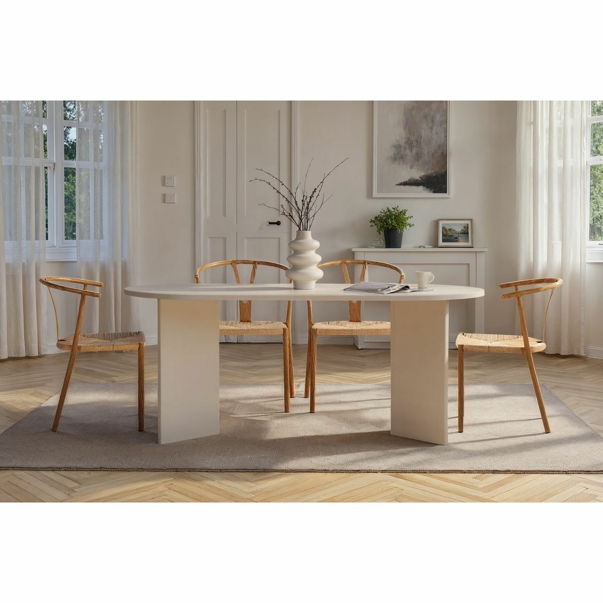 Jedálenský stôl Sablin Wood White