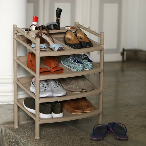 Schuhschrank 4 Etagen Braun 52 x 34 x 67 cm