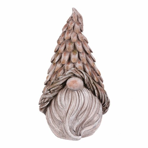 Decorațiune de grădină cap de pitic, gri, 24 x 21 x 43 cm
