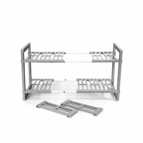 Compactor Verstellbares Regal unter das Waschbecken 30 x 40 cm, hellgrau