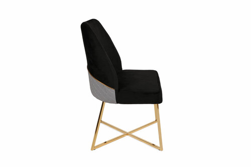 Set de scaune de sufragerie Madrid Black and Gold, 4 buc.