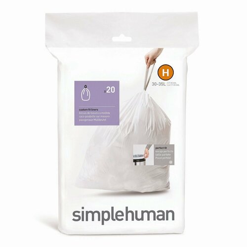 Simplehuman zsák szemeteskosárba H 30-35 l, 20 db