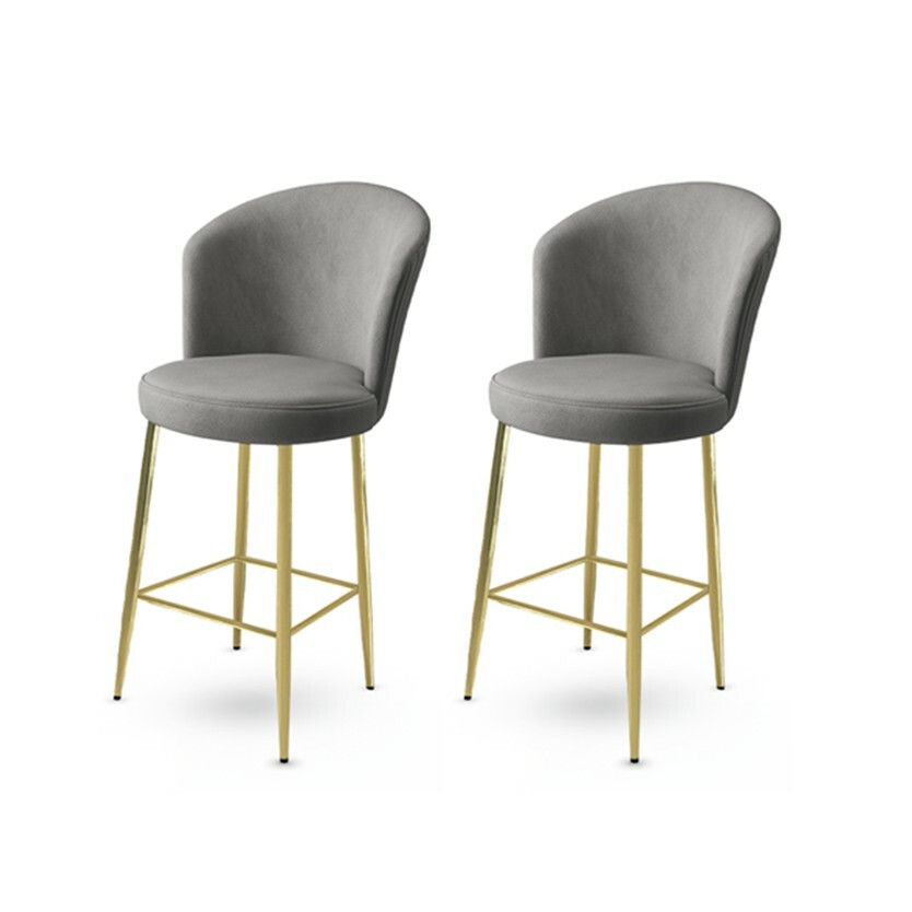 Alte Grey and Gold bárszék szett, 2 db, 2 db