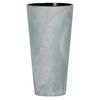 Кашпо для квіткового горщика TUBUS SLIM BETON EFFECT зі вставкою 25 см, сірий