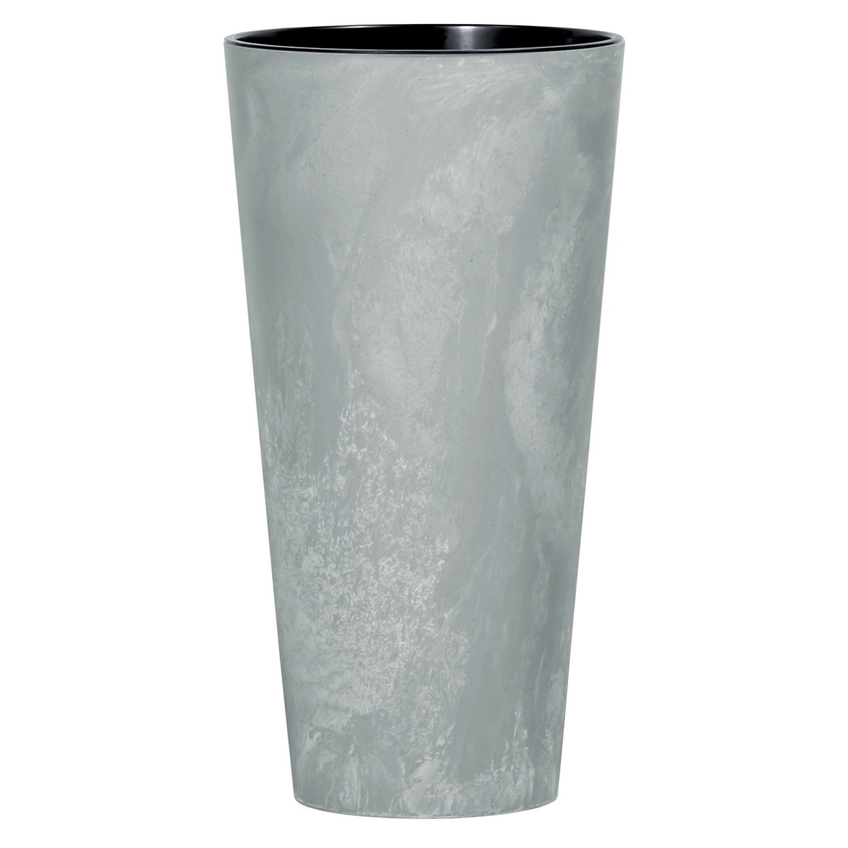 Doniczka TUBUS SLIM BETON EFFECT z wkładem 25 cm, szary
