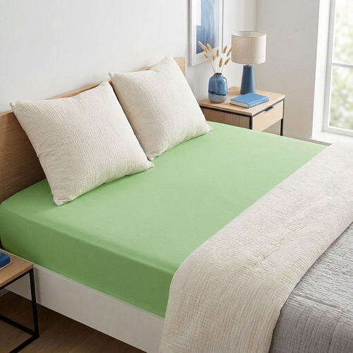 Prześcieradło 4Home Jersey MAKO, zielone, 200–220 x 200 cm
