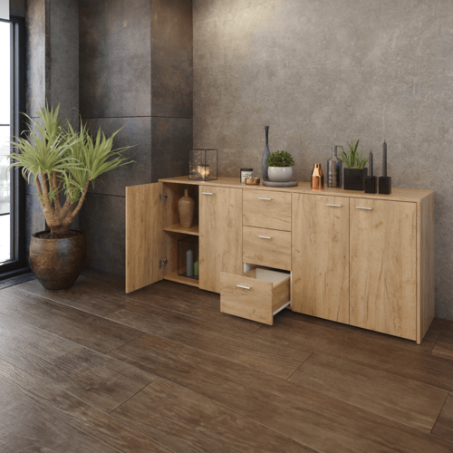 Skříňka HUGOS 180, dub artisan