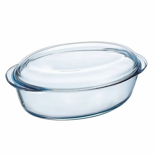 Pyrex Steklena posoda za peko s pokrovom, 4,1 l