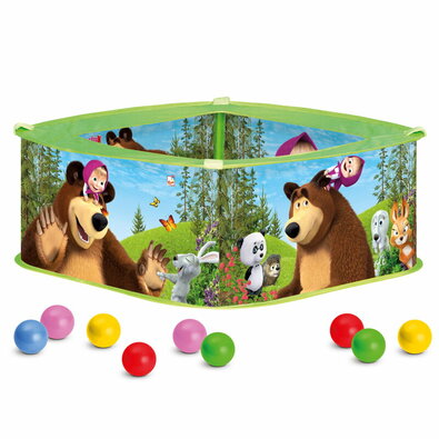 Bino Bazen z balončki Máša in medved, 30 x 75 x 75cm