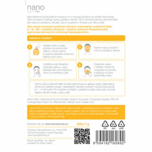 nanoBeauty Aufhellende Nanofaser-Maske INTENSIVE