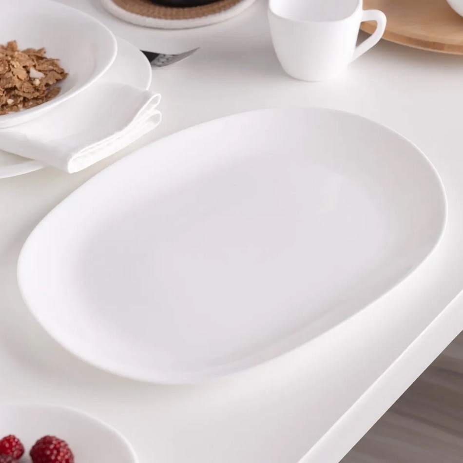 Altom White harmony opálüveg tálaló tányér 35,5 x 26 cm termék 2. képe