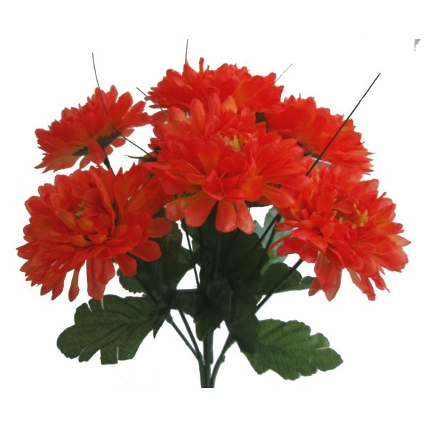 Umelá kytica Chryzantéma, oranžová 30 cm
