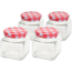 Excellent Houseware4-częściowy zestaw słoików z pokrywką, 75 ml