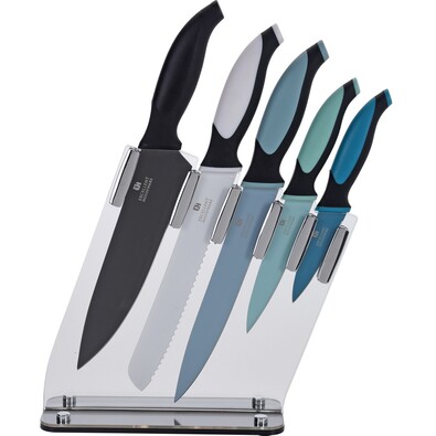 Set cuțite de bucătărie Excellent, 5 piese, cu stativ