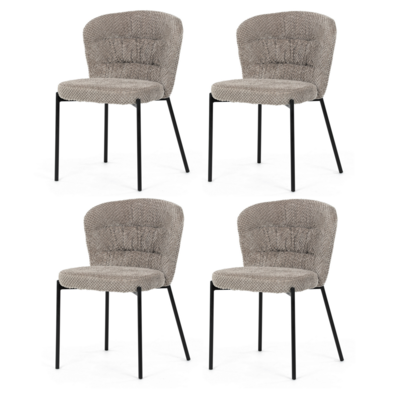 Étkezőszék garnitúra Bouclé CT-W1077 LAN2, 4 db