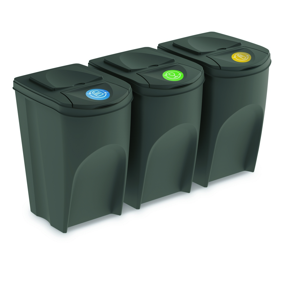 Koš na tříděný odpad Sortibox 25 l, 3 ks, šedá IKWB20S3 405u - thumb (1)
