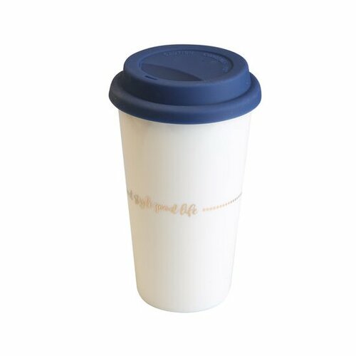 Altom Porcelánový termohrnček na kávu Good Life, 400 ml