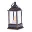 Lampáš s LED sviečkou Cremona bronzová, 6 x 13 cm