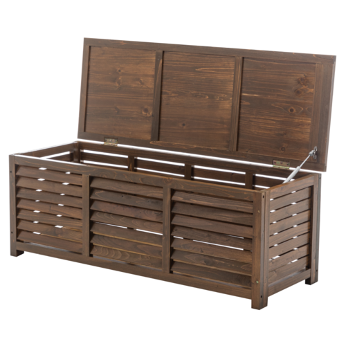 Gartenaufbewahrungsbox, Braun, LADAM