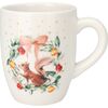 Božični porcelanasti vrč Veverčin venec, 350 ml