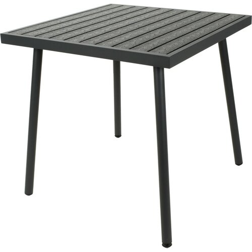 Masă de grădină Hervig, 76 x în. 73 cm, blat dinpolywood