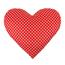 Bellatex Tvarovaný polštářek Srdce puntíky červená, 42 x 48 cm