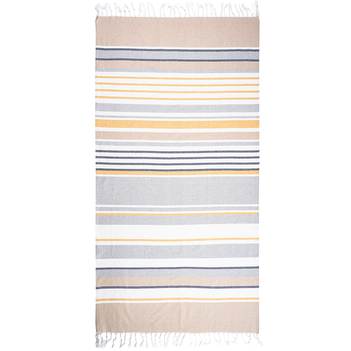 Trade Concept Osuška Fouta s třásněmi Stripes yellow, 90 x 170 cm