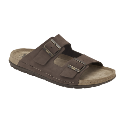 Scholl Pantofle Aberdeen Man brązowe, rozmiar 42