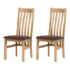 Set de scaune de sufragerie C-2100 BR2, stejar, 2